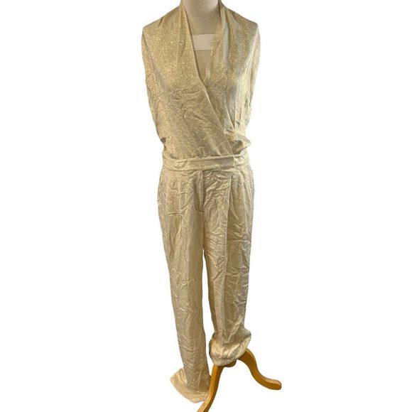 NWOT REISS Jody Metallic Jumpsuit (6) - Picture 12 of 14
